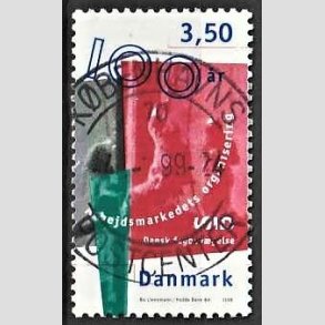 FRIM�RKER DANMARK | 1998 - AFA 1164 - Arbejdsmarkedets organisering 100 �r - 3,50 Kr. flerfarvet - Pragt Stemplet