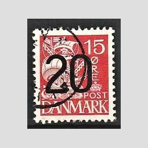FRIMRKER DANMARK | 1940 - AFA 264a - 20/15 re rd Provisorier - Stemplet
