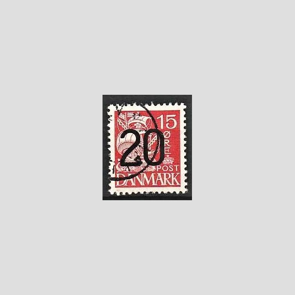 FRIMRKER DANMARK | 1940 - AFA 264a - 20/15 re rd Provisorier - Stemplet