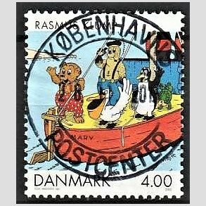 FRIMRKER DANMARK | 2002 - AFA 1307 - Danske tegneserier - 4,00 Kr. Rasmus Klump - Pragt Stemplet 