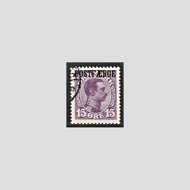 FRIMRKER DANMARK | 1919-20 - AFA 2 - 15 re violet Postfrge - Stemplet