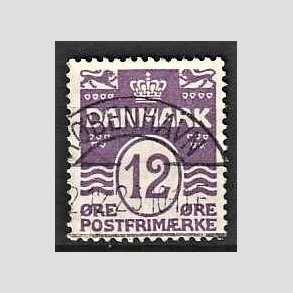 FRIM�RKER DANMARK | 1926 - AFA 168 - B�lgelinie 12 �re violet - Lux Stemplet