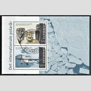 FRIM�RKER DANMARK | 2007 - AFA 1499 - Internationalt polar�r - 20,75 Kr. flerfarvet Miniark - Pragt Stemplet 