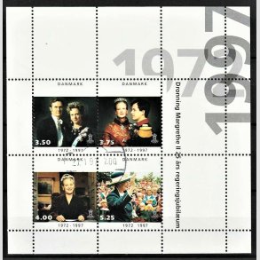 FRIM�RKER DANMARK | 1997 - AFA 1138 - 25 �rs regeringsjubil�um - P�nt Stemplet 