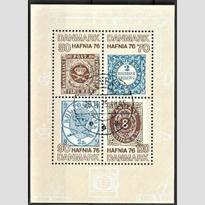 FRIM�RKER DANMARK | 1975 - AFA 606 - Hafniablok II Miniark - Lux Stemplet Assens