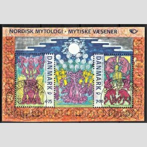 FRIM�RKER DANMARK | 2006 - AFA 1462 - Mystiske v�sener - 11,75 Kr. Miniark flerfarvet - Pragt Stemplet