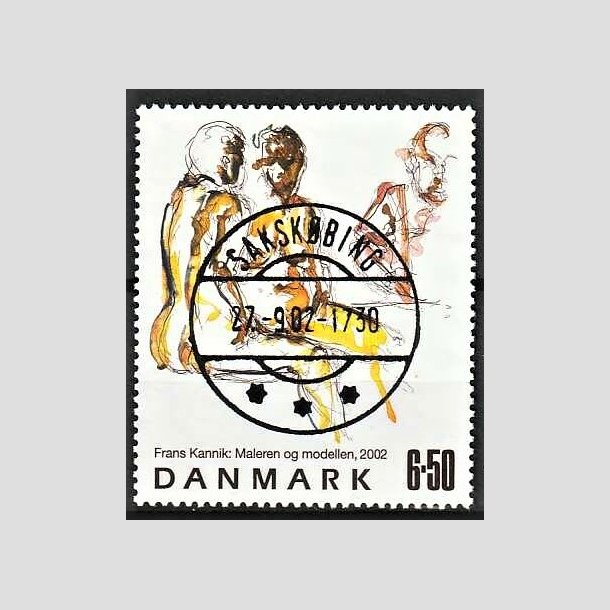 FRIMRKER DANMARK | 2002 - AFA 1331 - Frank Kannik - 6,50 Kr. flerfarvet - Pragt Stemplet Sakskbing (Pragtmrke)