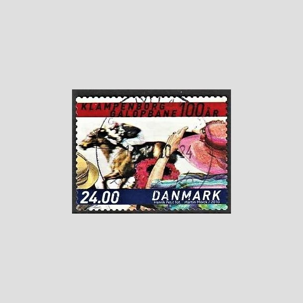 FRIMRKER DANMARK | 2010 - AFA 1627E - Klampenborg Galopbane 100 r. - 24,00 Kr. flerfarvet - Pnt Stemplet