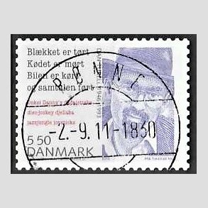 FRIMRKER DANMARK | 2010 - AFA 1632E - Store danskere 3. - 5,50 Kr. Dan Turell - Pragt Stemplet Rnne