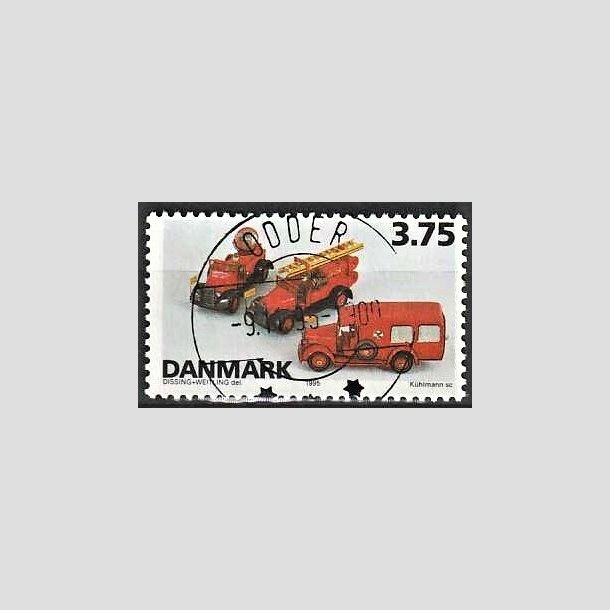 FRIMRKER DANMARK | 1995 - AFA 1103 - Dansk legetj - 3,75 Kr. flerfarvet - Pragt Stemplet Odder