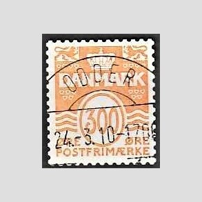 FRIM�RKER DANMARK | 2010 - AFA 1610E - B�lgelinie - 300 �re gulorange - Pragt Stemplet Odder