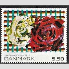 FRIMRKER DANMARK | 2010 - AFA 1630E - Frimrkekunst 14. - 5,50 Kr. flerfarvet - Pragt Stemplet Odder