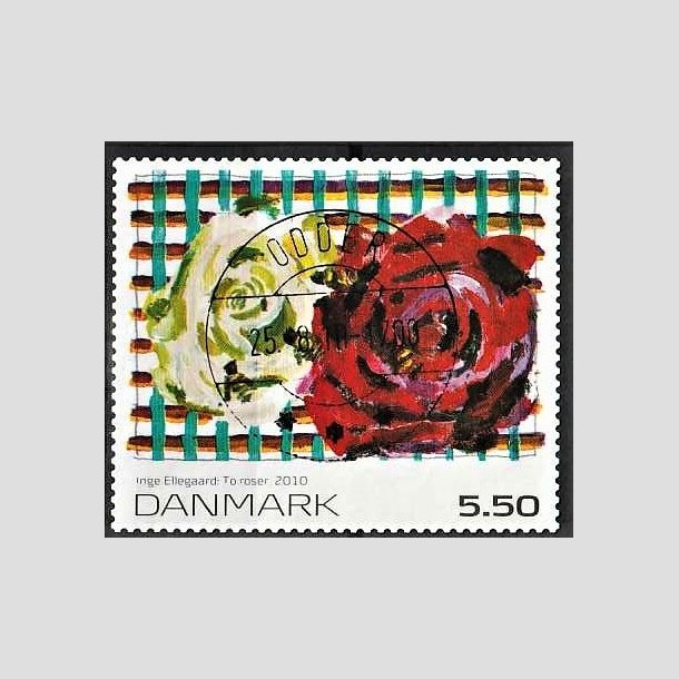 FRIMRKER DANMARK | 2010 - AFA 1630E - Frimrkekunst 14. - 5,50 Kr. flerfarvet - Pragt Stemplet Odder