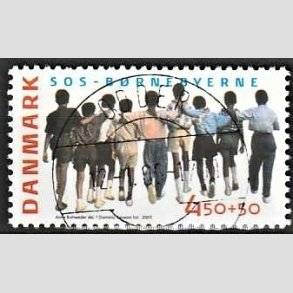 FRIMRKER DANMARK | 2005 - AFA 1416 - SOS-Brnebyerne - 4,50 + 0,50 Kr. flerfarvet - Pragt Stemplet Odder