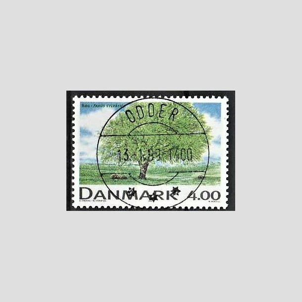 FRIMRKER DANMARK | 1999 - AFA 1196 - Danske lvtrer - 4,00 Kr. flerfarvet - Pragt Stemplet Odder (Udsgt kvalitet)