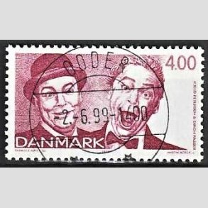 FRIM�RKER DANMARK | 1999 - AFA 1212 - Dansk revy - 4,00 Kr. r�d - Pragt Stemplet Odder (Uds�gt kvalitet)