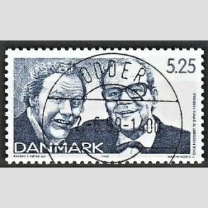 FRIM�RKER DANMARK | 1999 - AFA 1214 - Dansk revy - 5,25 Kr. bl� - Pragt Stemplet Odder (Uds�gt kvalitet)