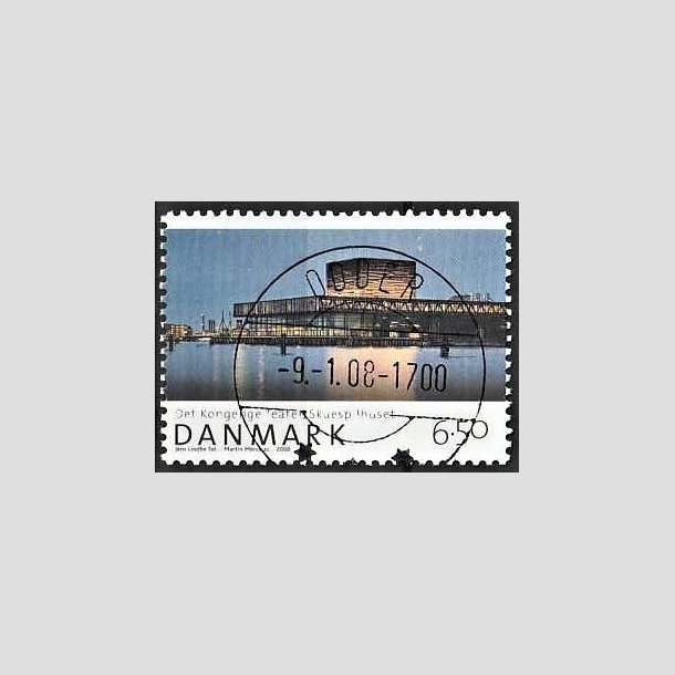 FRIMRKER DANMARK | 2008 - AFA 1527 - Den danske nationalscene - 6,50 Kr. skuespilhuset - Pragt Stemplet Odder