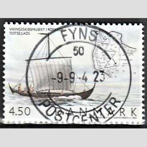 FRIM�RKER DANMARK | 2004 - AFA 1400 - Vikingeskibsmuseet - 4,50 Kr. Testsejlads - Pragt Stemplet 
