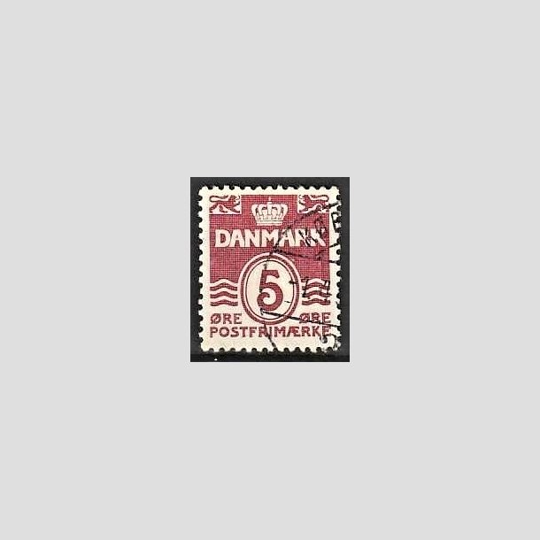 FRIMRKER DANMARK | 1938 - AFA 246x - Blgelinie 5 re vinrd VARIANT "KLUMPFOD" - Stemplet