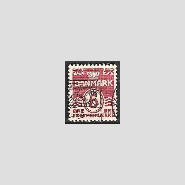 FRIMRKER DANMARK | 1938 - AFA 246x - Blgelinie 5 re vinrd VARIANT "KLUMPFOD" - Stemplet