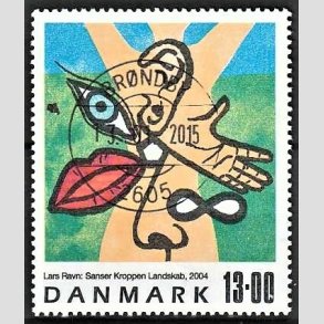 FRIMRKER DANMARK | 2004 - AFA 1398 - Frimrkekunst - 13,00 Kr. flerfarvet - Pragt Stemplet