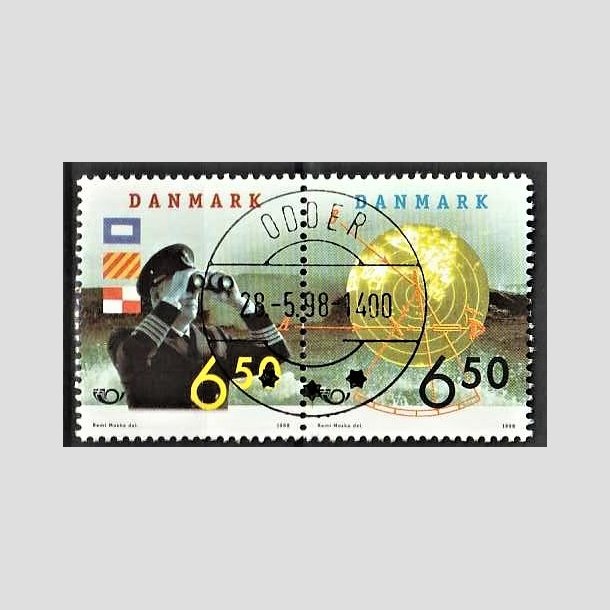 FRIMRKER DANMARK | 1998 - AFA 1181,1182 - 28 maj Sfart - 6,50 + 6,50 Kr. par flerfarvet - Lux Stemplet Odder