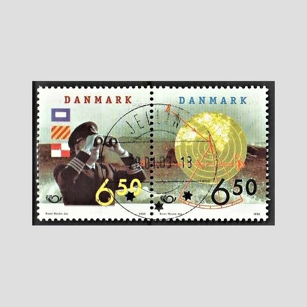 FRIMRKER DANMARK | 1998 - AFA 1181,1182 - 28 maj Sfart - 6,50 + 6,50 Kr. par flerfarvet - Lux Stemplet Jelling