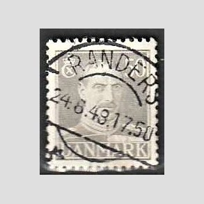 FRIMRKER DANMARK | 1945 - AFA 289 - Chr. X 50 re gr - Lux Stemplet Randers