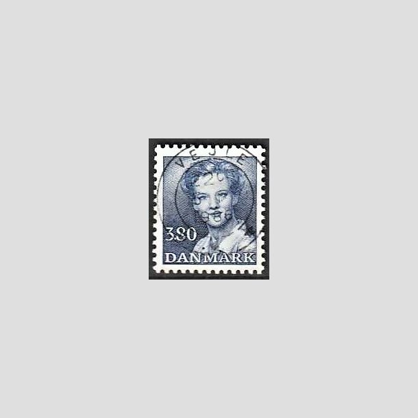 FRIMRKER DANMARK | 1985 - AFA 822 - Dronning Margrethe - 3,80 Kr. bl - Pragt Stemplet Vejle