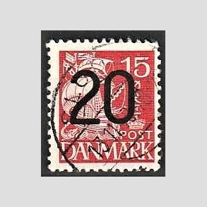 FRIMRKER DANMARK | 1940 - AFA 264a - 20/15 re rd Provisorier - Stemplet