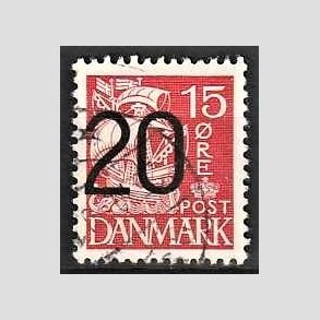 FRIMRKER DANMARK | 1940 - AFA 264a - 20/15 re rd Provisorier - Stemplet