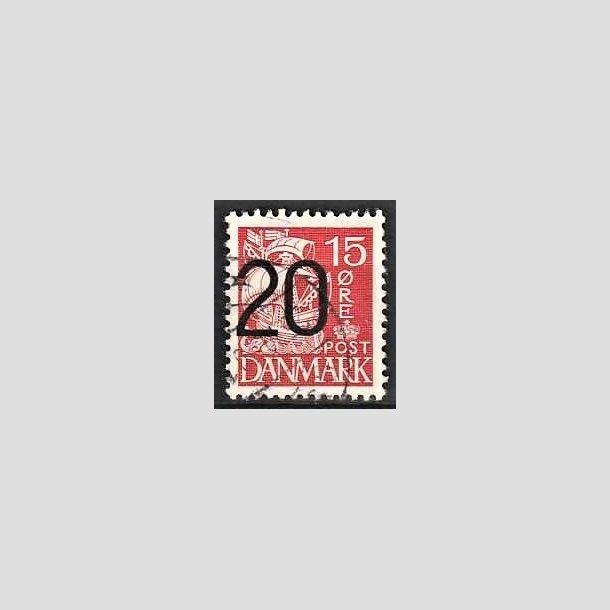 FRIMRKER DANMARK | 1940 - AFA 264a - 20/15 re rd Provisorier - Stemplet