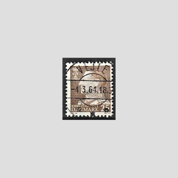 FRIMRKER DANMARK | 1963 - AFA 414 - Fr. IX 25 re brun - Lux Stemplet Vejle