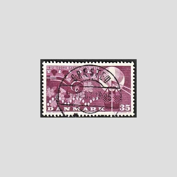 FRIMRKER DANMARK | 1962 - AFA 410 - Georg Carstensen Tivoli - 35 re rdviolet - Pragt Stemplet Grsted
