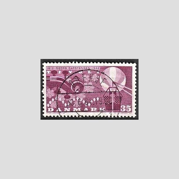 FRIMRKER DANMARK | 1962 - AFA 410 - Georg Carstensen Tivoli - 35 re rdviolet - Pragt Stemplet Odense