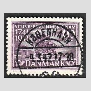 FRIM�RKER DANMARK | 1941 - AFA 270 - Vitus Bering 10 �re violet - Lux Stemplet K�benhavn