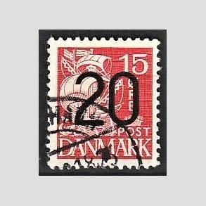 FRIMRKER DANMARK | 1940 - AFA 264a - 20/15 re rd Provisorier - Stemplet