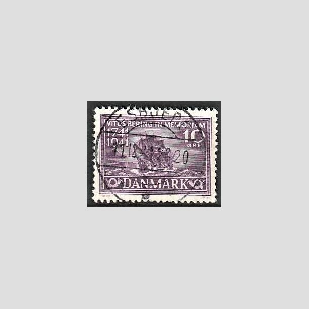 FRIMRKER DANMARK | 1941 - AFA 270 - Vitus Bering 10 re violet - Lux Stemplet Esbjerg