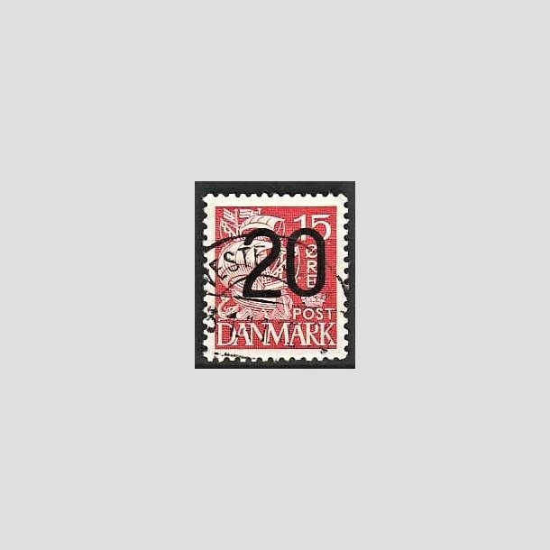 FRIMRKER DANMARK | 1940 - AFA 264a - 20/15 re rd Provisorier - Stemplet