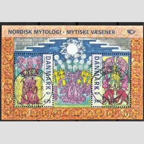 FRIM�RKER DANMARK | 2006 - AFA 1462 - Mystiske v�sener - 11,75 Kr. Miniark flerfarvet - Pragt Stemplet