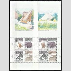 FRIM�RKER DANMARK | 1997 - AFA 1143A,1143B - Frilandsmuseet 100 �r. - Miniark med vignet 2 x 21,00 Kr. flerfarvet - Pragt Stemplet 