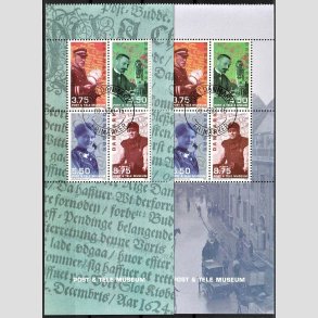 FRIM�RKER DANMARK | 1999 - AFA 1180A,1180B - Post & Tele Museet - 2 stk. Miniark flerfarvet - Pragt Stemplet