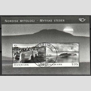 FRIM�RKER DANMARK | 2008 - AFA 1538 - Nordisk mytologi 3. - Miniark 13,25 Kr. flerfarvet - Pragt Stemplet Esbjerg