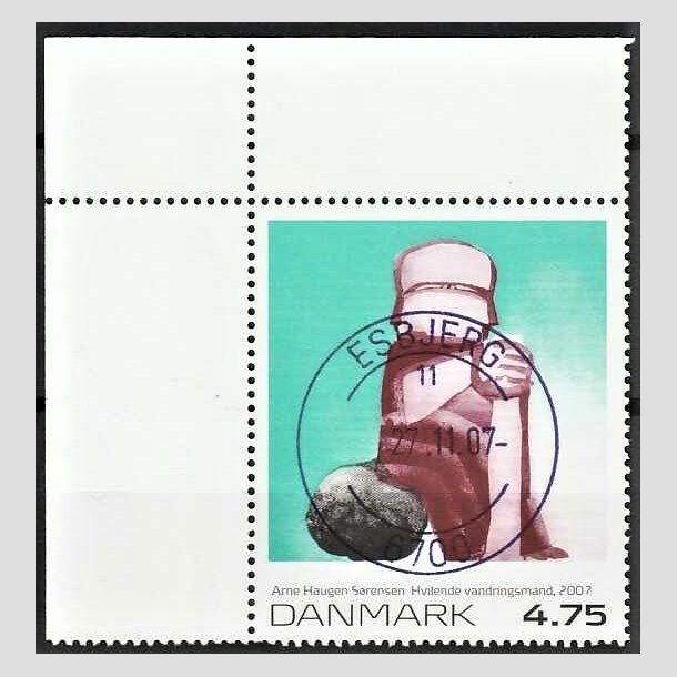 FRIMRKER DANMARK | 2007 - AFA 1508 - Frimrkekunst 10. - 4,75 Kr. Arne Hauge Srensen - Pragt Stemplet Esbjerg