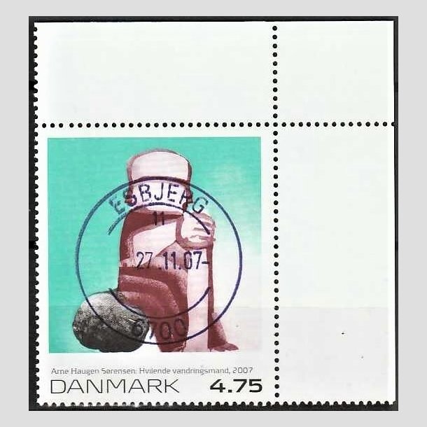 FRIMRKER DANMARK | 2007 - AFA 1508 - Frimrkekunst 10. - 4,75 Kr. Arne Hauge Srensen - Pragt Stemplet Esbjerg
