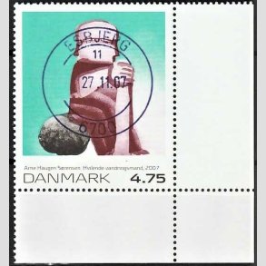 FRIMRKER DANMARK | 2007 - AFA 1508 - Frimrkekunst 10. - 4,75 Kr. Arne Hauge Srensen - Pragt Stemplet Esbjerg