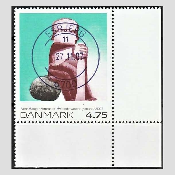 FRIMRKER DANMARK | 2007 - AFA 1508 - Frimrkekunst 10. - 4,75 Kr. Arne Hauge Srensen - Pragt Stemplet Esbjerg