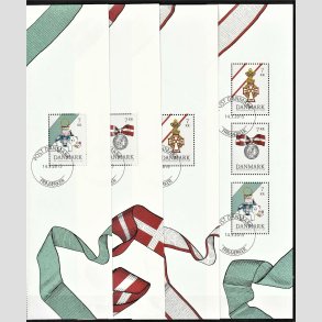 FRIM�RKER DANMARK | 2015 - AFA 1815A-18A - Danske ordener - Miniark komplet fra prestigeh�fte - Pragt Stemplet 