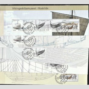 FRIM�RKER DANMARK | 2004 - AFA 1404-08 - Vikingeskibsmuseet - Miniark fra prestigeh�fte komplet - P�nt Stemplet
